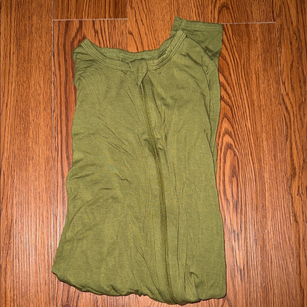 Olive Green Zip-Up romper